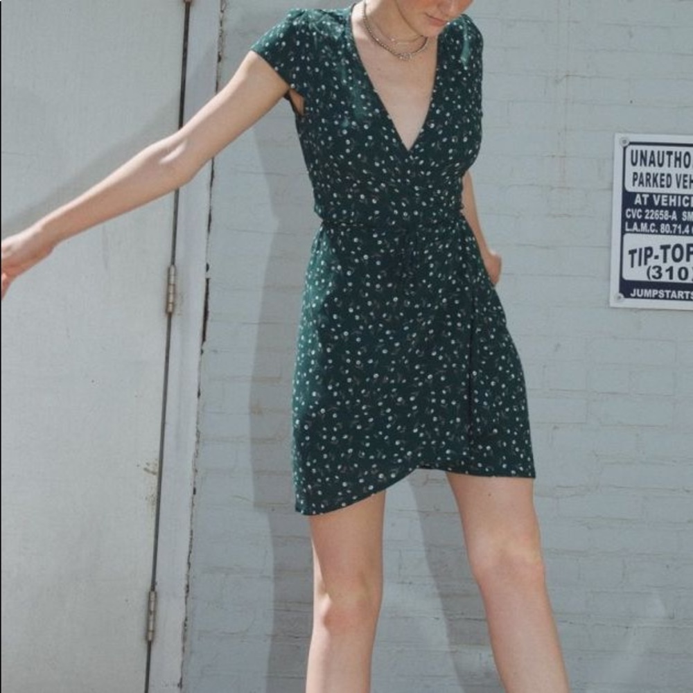 Brandy Melville Green Robbie Dress